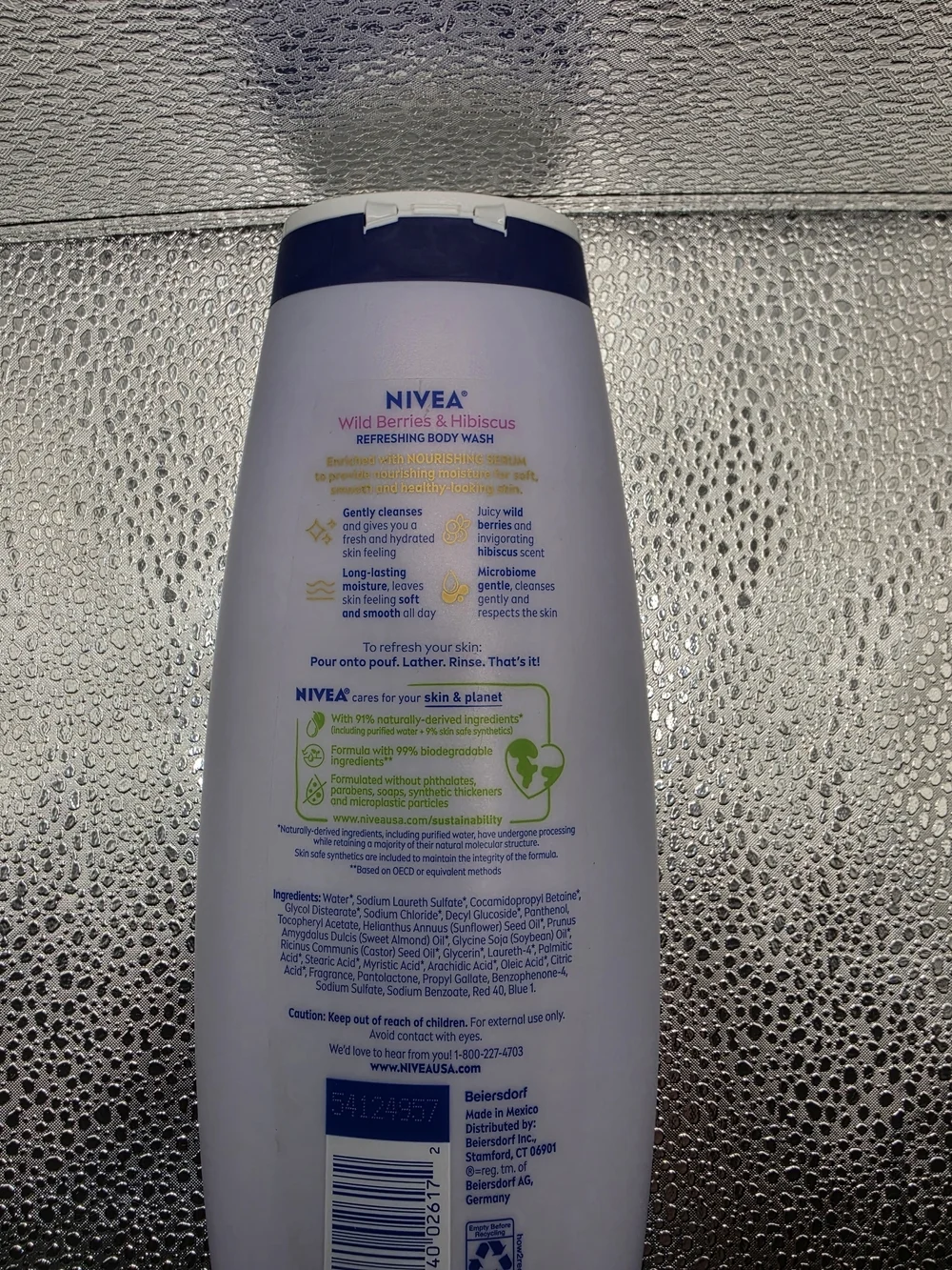NIVEA Wild Berries & Hibiscus Refreshing Body Wash - Purple